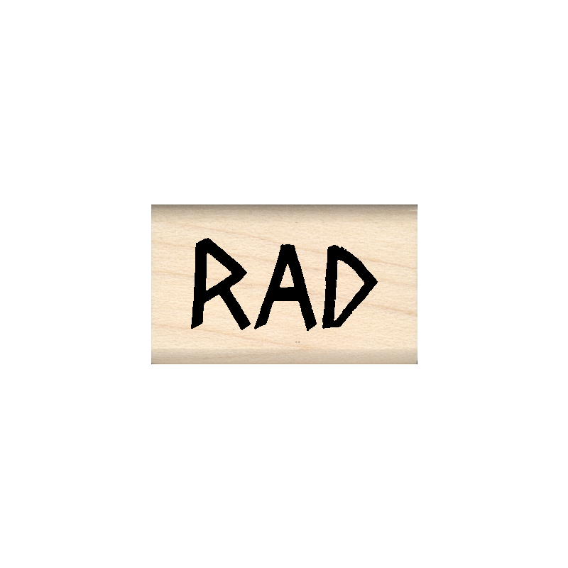 Rad Rubber Stamp .75" x 1.25" block