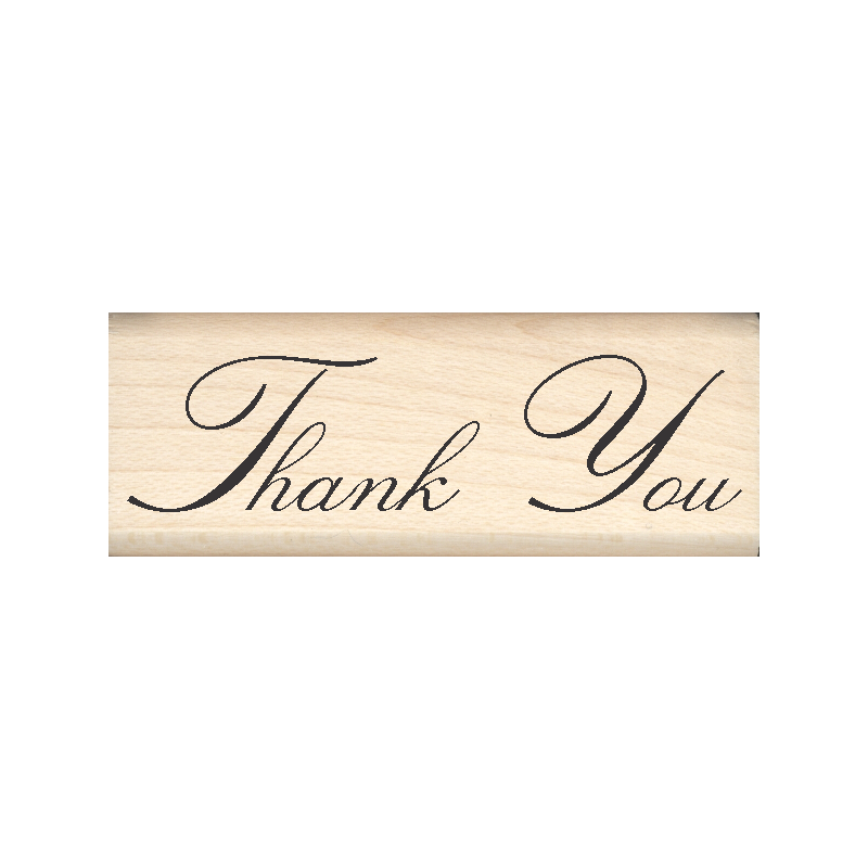 Thank You Rubber Stamp .75" x 2" block