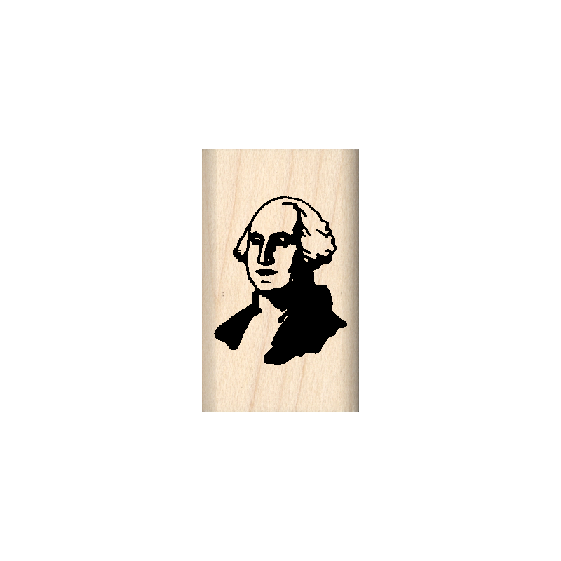 George Washington Rubber Stamp .75" x 1.25" block