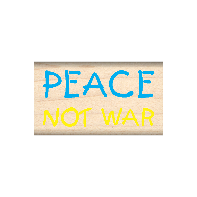 Peace Not War Rubber Stamp 1" x 1.75" block