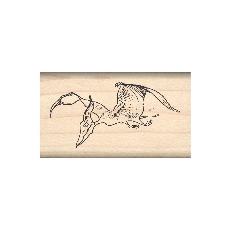 Pteradactyl Rubber Stamp 1" x 1.75" block