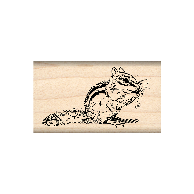 Chipmonk Rubber Stamp 1" x 1.75" block