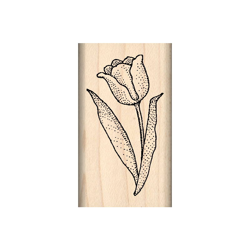 Tulip Rubber Stamp 1" x 1.75" block