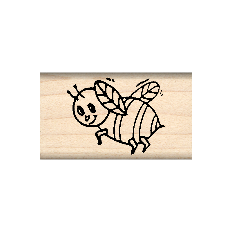 Bee Rubber Stamp 1" x 1.75" block