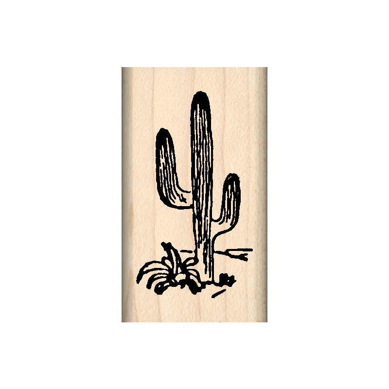 Saguaro Rubber Stamp 1" x 1.75" block