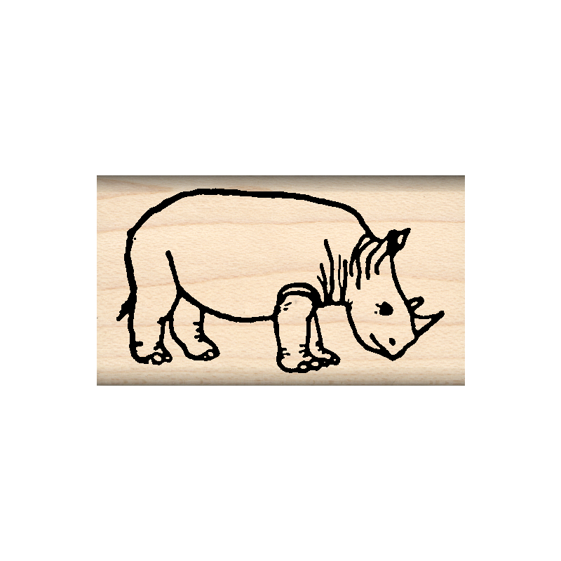 Rhino Rubber Stamp 1" x 1.75" block