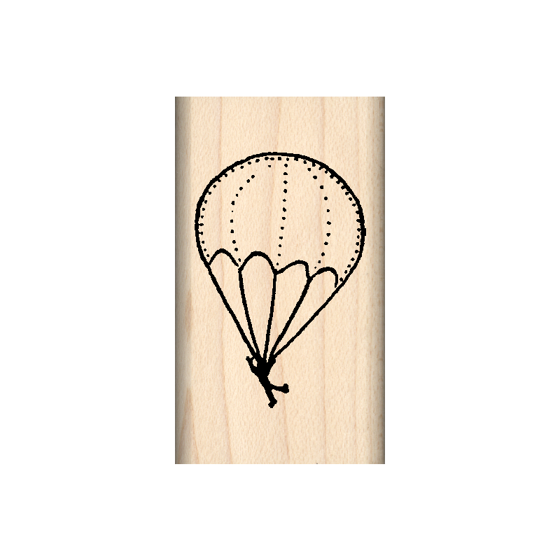 Parachute Rubber Stamp 1" x 1.75" block