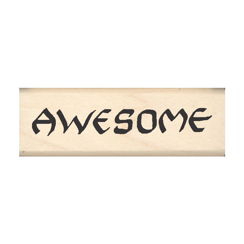 Awesome Rubber Stamp 1" x 2" block