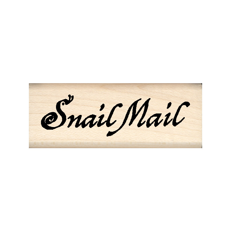 Snail Mail Rubber Stamp .75" x 2" block