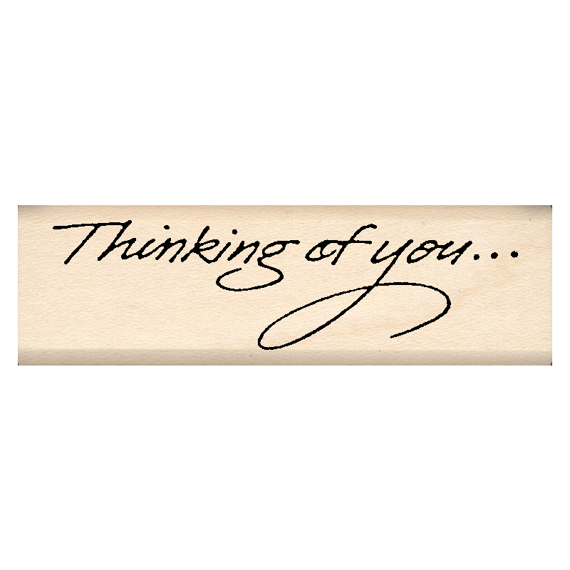 Thinking of You Rubber Stamp .75" x 2.5" block
