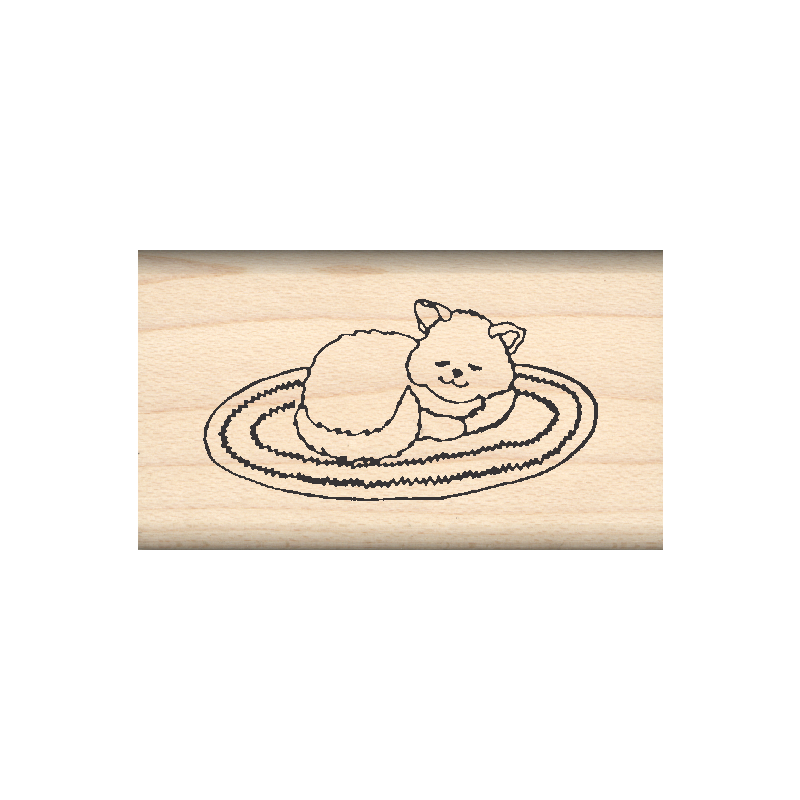 Cat Rubber Stamp 1" x 1.75" block