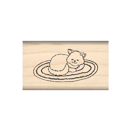 Cat Rubber Stamp 1" x 1.75" block