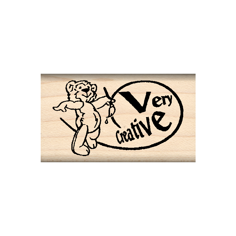 Very Creative Teacher Rubber Stamp 1" x 1.75" block