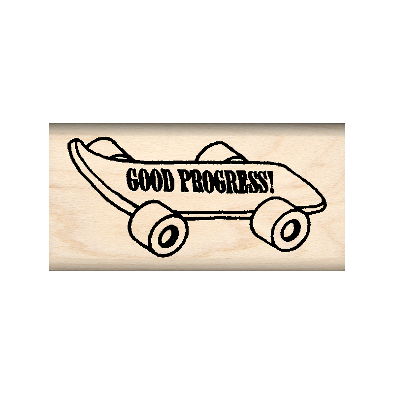 Good Progress Teacher Rubber Stamp 1" x 2" block