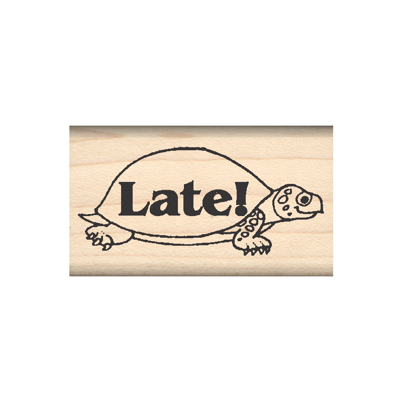 Late! Teacher Rubber Stamp 1" x 1.75" block