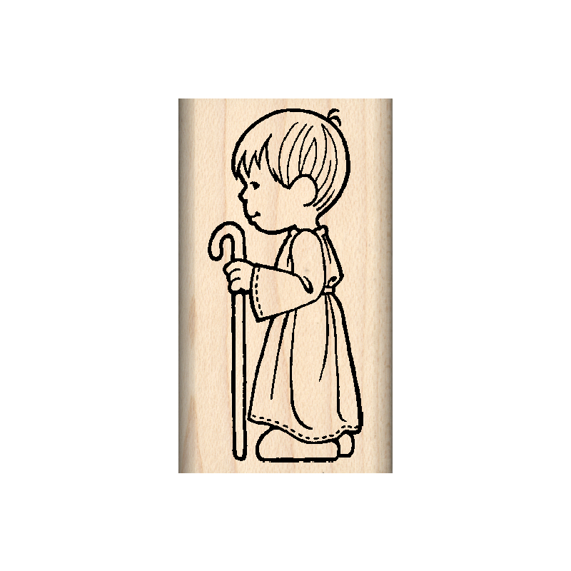 Joseph Christmas Nativity Rubber Stamp 1" x 1.75" block