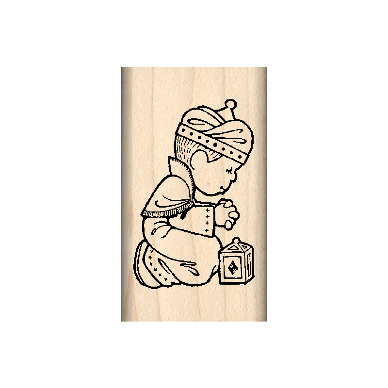 Wise Man 2 Christmas Nativity Rubber Stamp 1" x 1.75" block