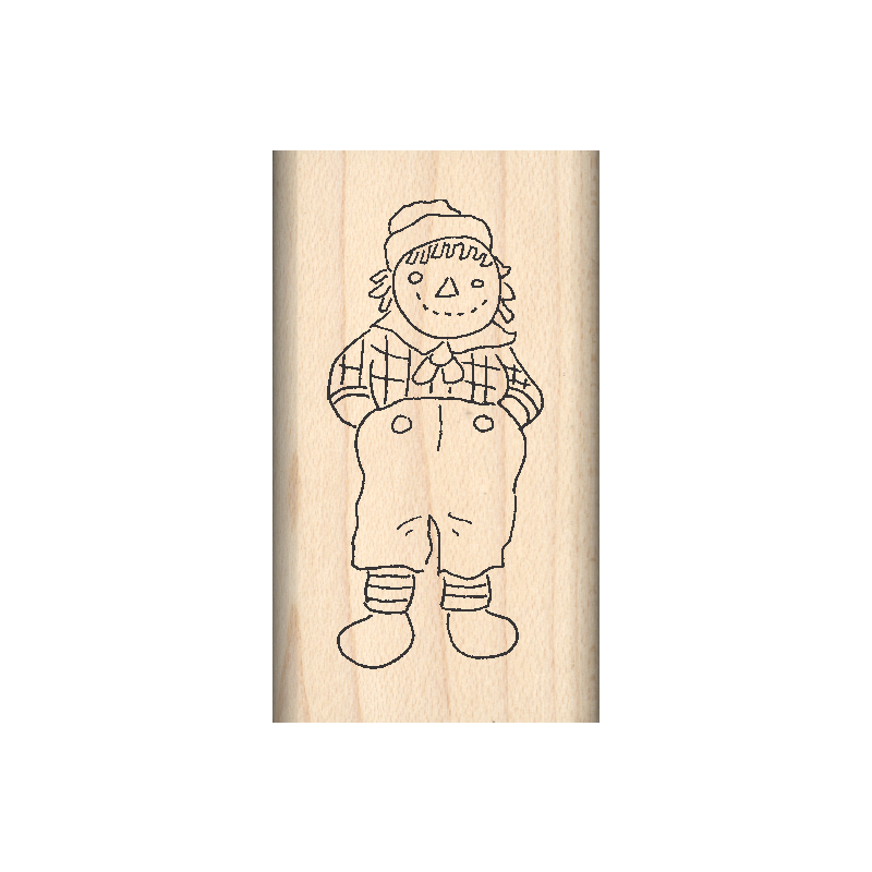 Rag Doll Boy Rubber Stamp 1" x 1.75" block