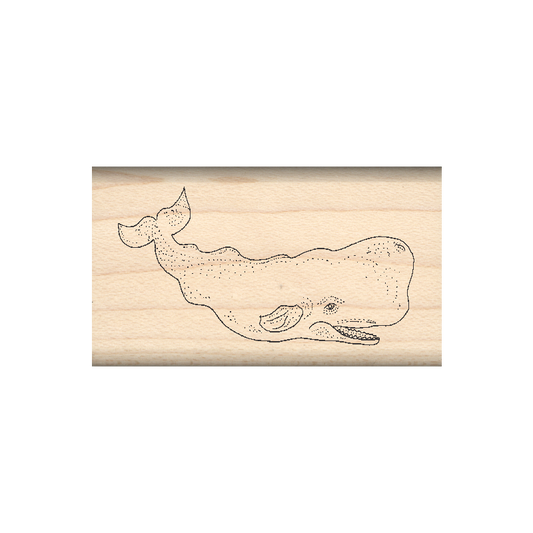 Whale Rubber Stamp 1" x 1.75" block
