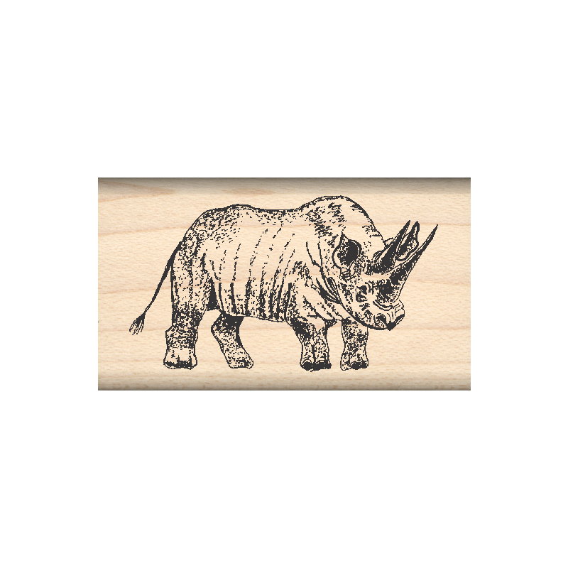 Rhino Rubber Stamp 1" x 1.75" block
