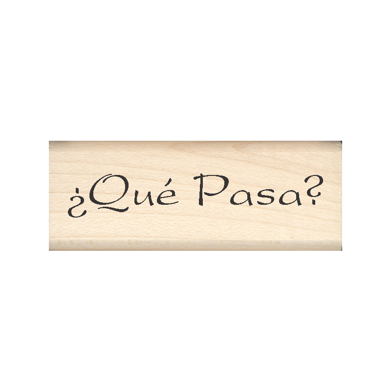 ¿Qué Pasa? Rubber Stamp .75" x 2" block