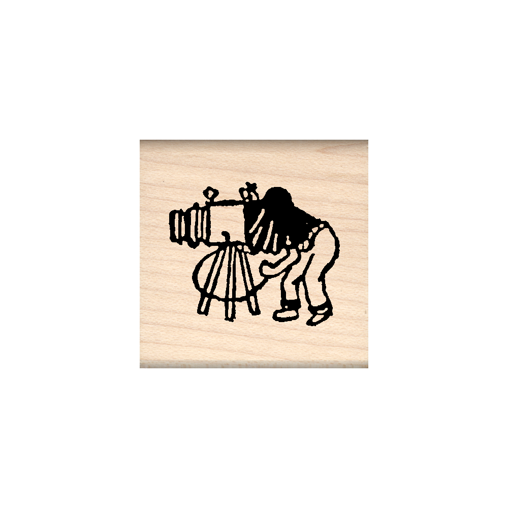 Photographer Rubber Stamp 1.5" x 1.5" block