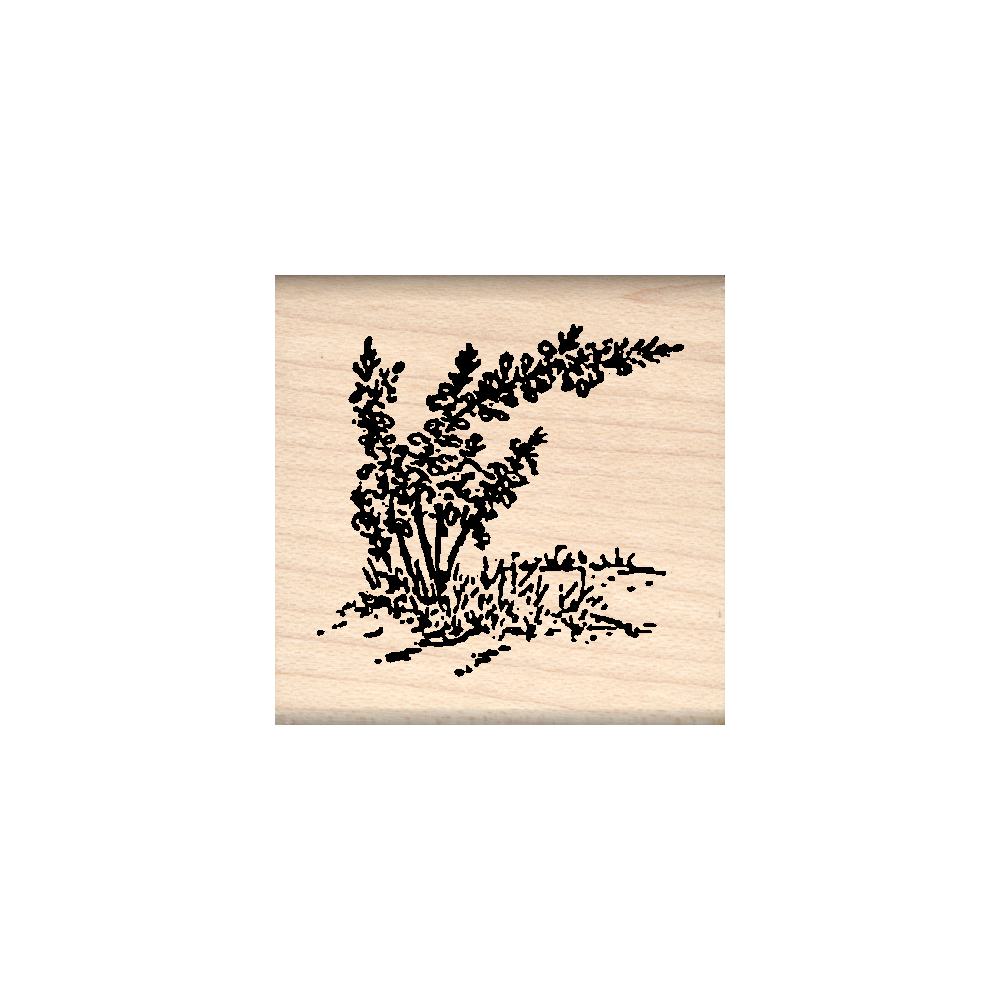 Heather Rubber Stamp 1.5" x 1.5" block