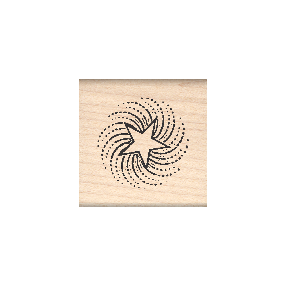 Starburst Rubber Stamp 1.5" x 1.5" block
