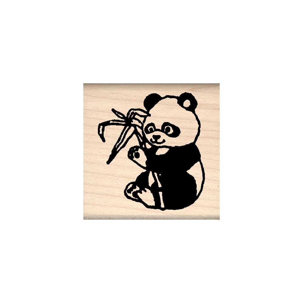 Panda Rubber Stamp 1.5" x 1.5" block