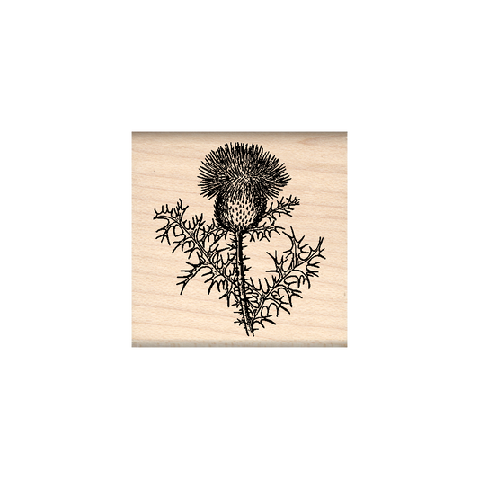 Thistle Rubber Stamp 1.5" x 1.5" block