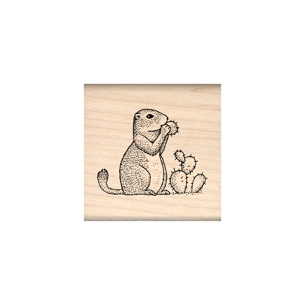 Ground Squirrel Rubber Stamp 1.5" x 1.5" block
