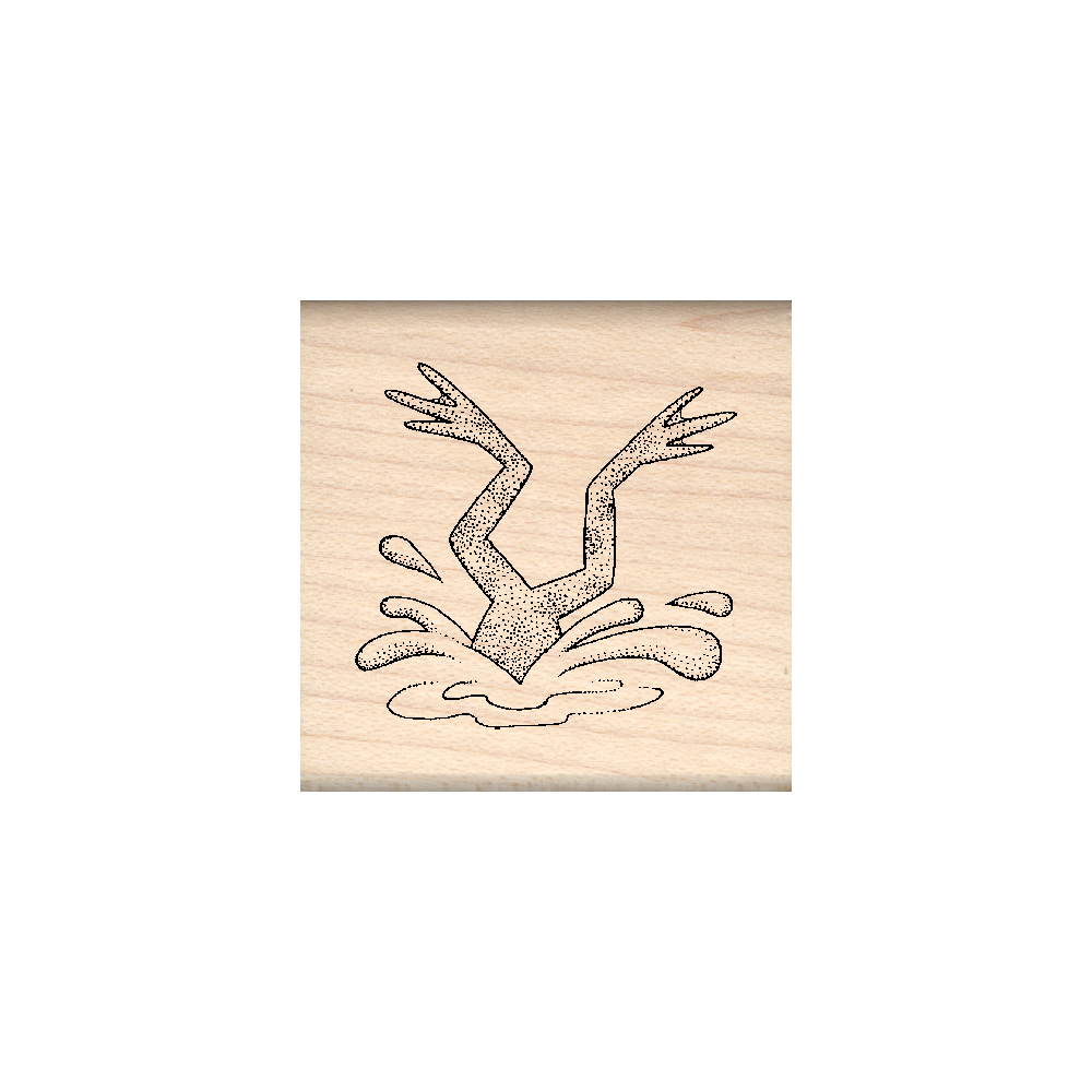 Frog Rubber Stamp 1.5" x 1.5" block