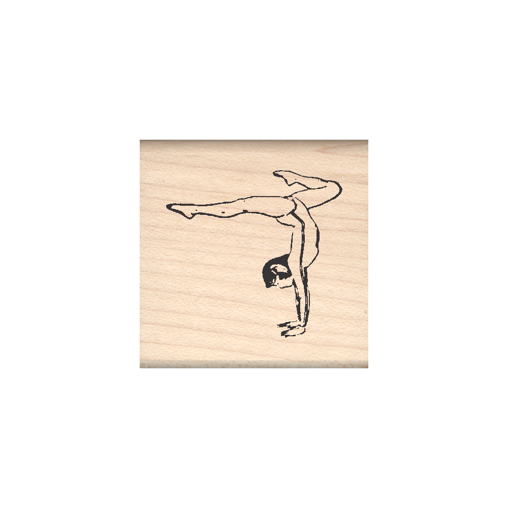 Gymnist Rubber Stamp 1.5" x 1.5" block