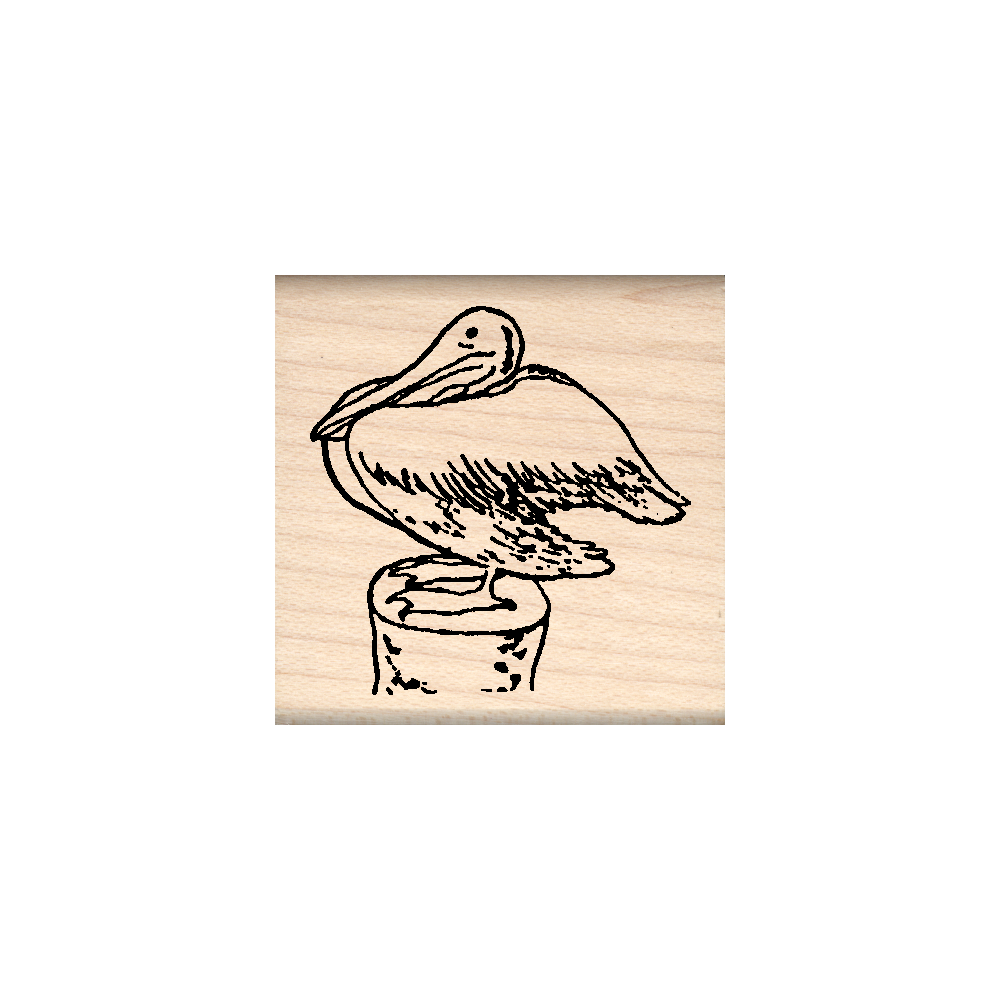 Pelican Rubber Stamp 1.5" x 1.5" block