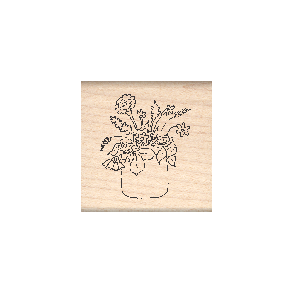 Herbs Rubber Stamp 1.5" x 1.5" block