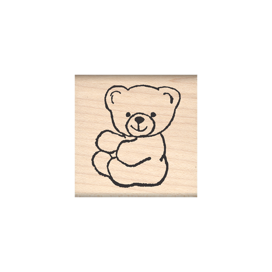 Bear Rubber Stamp 1.5" x 1.5" block