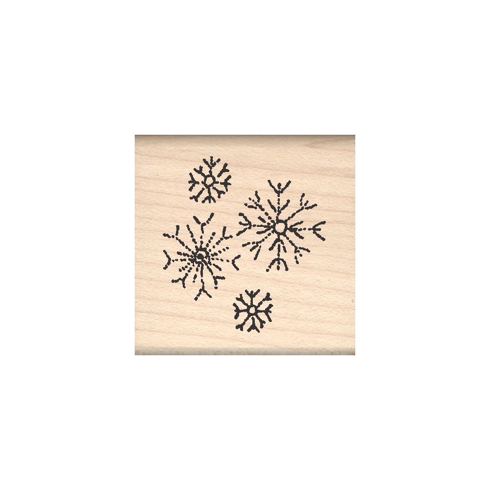 Snowflakes Rubber Stamp 1.5" x 1.5" block