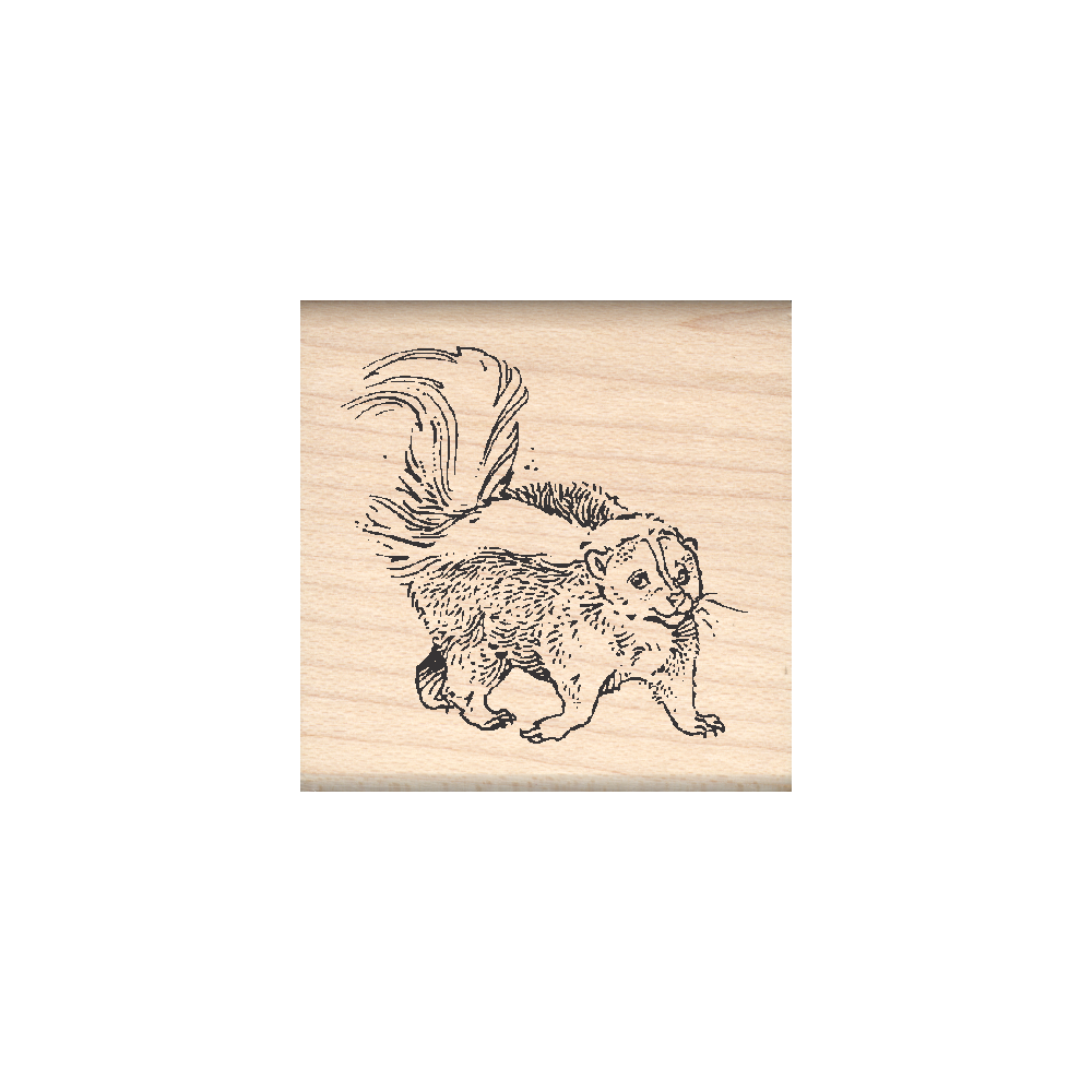 Skunk Rubber Stamp 1.5" x 1.5" block