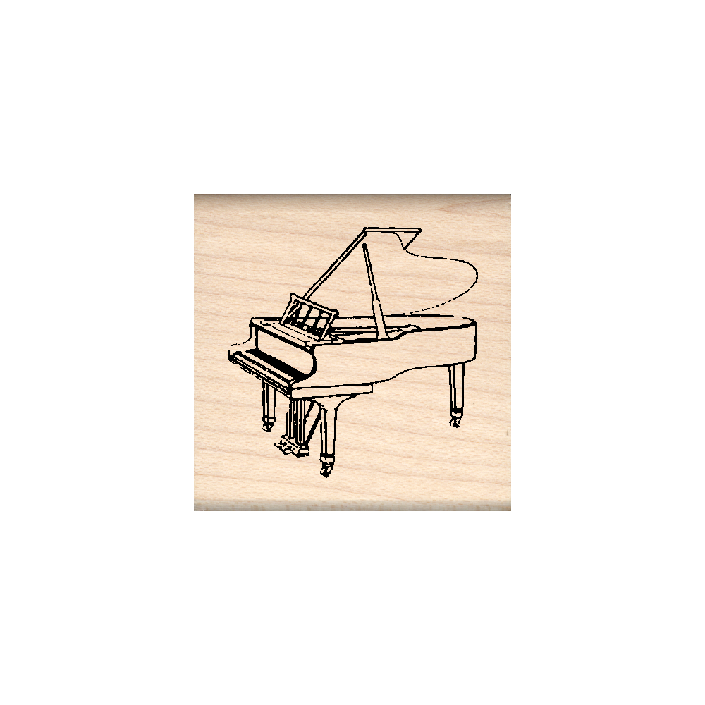 Piano Rubber Stamp 1.5" x 1.5" block