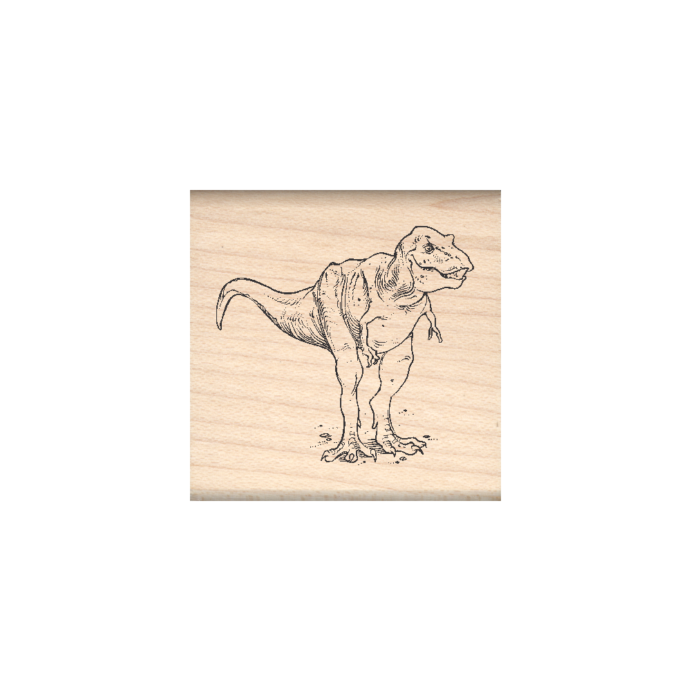 Dinosaur Rubber Stamp 1.5" x 1.5" block
