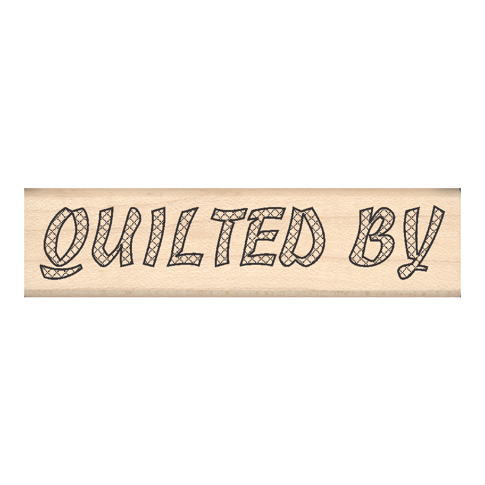 Quilted by Rubber Stamp 1" x 3" block