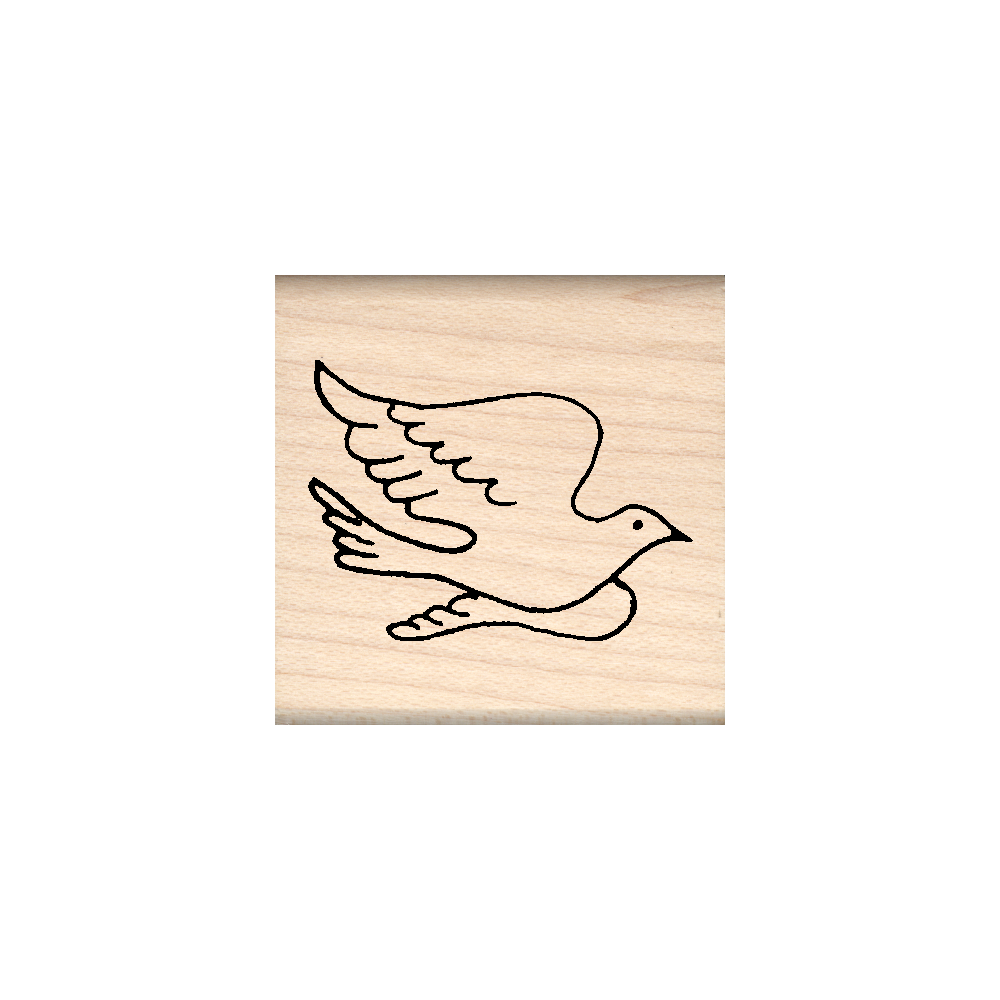Dove Rubber Stamp 1.5" x 1.5" block