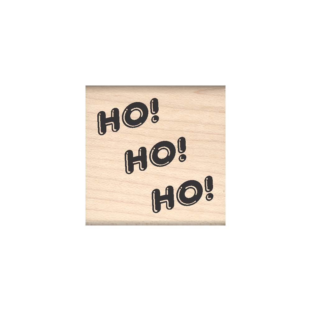 Ho! Ho! Ho! Santa Christmas Rubber Stamp 1.5" x 1.5" block
