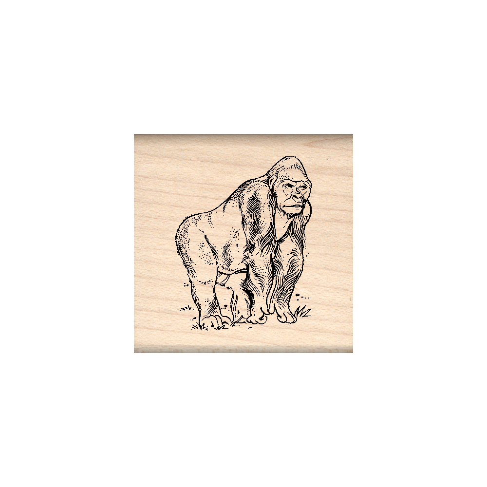 Gorilla Rubber Stamp 1.5" x 1.5" block