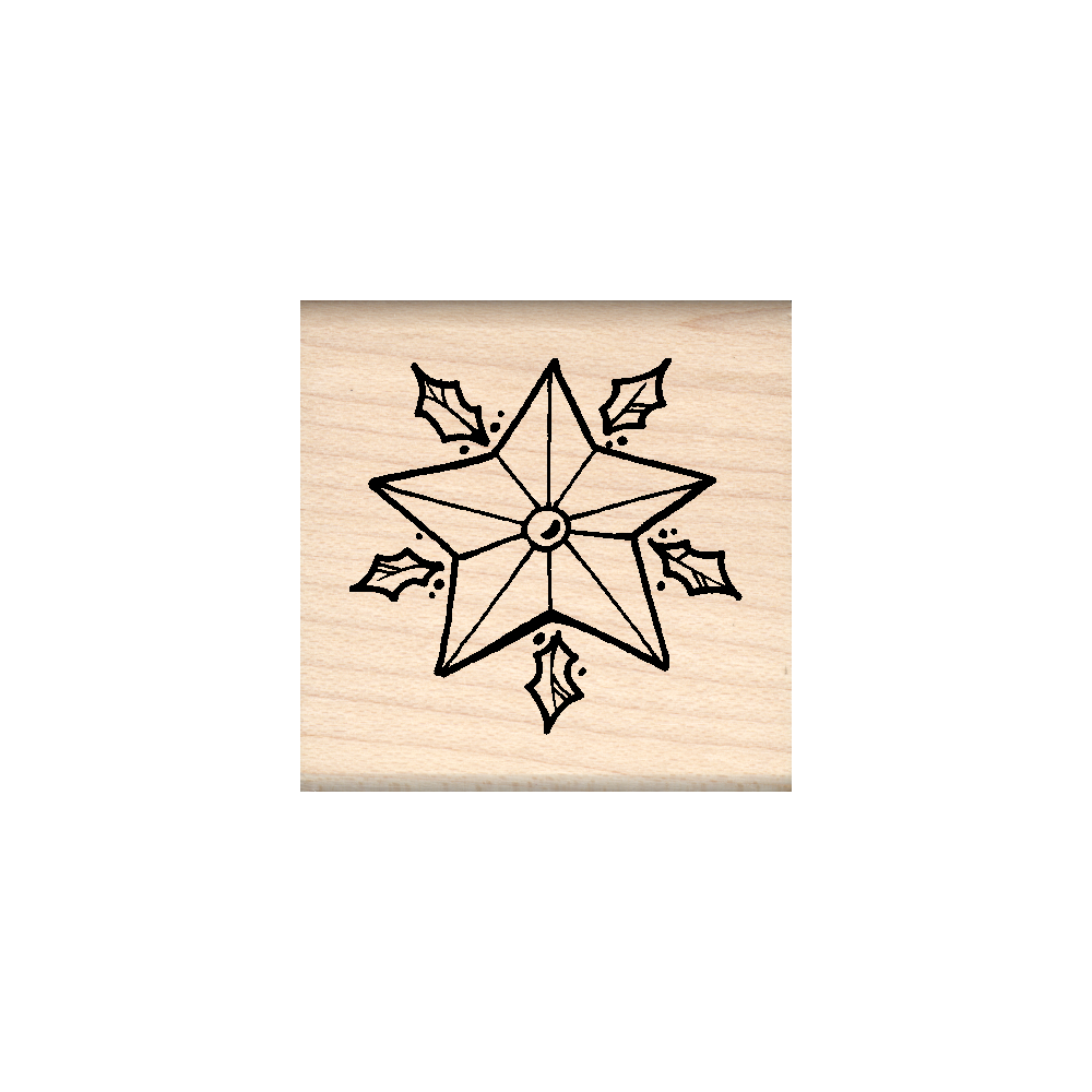 Star Rubber Stamp 1.5" x 1.5" block