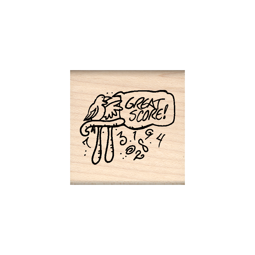 Great Score Teacher Rubber Stamp 1.5" x 1.5" block