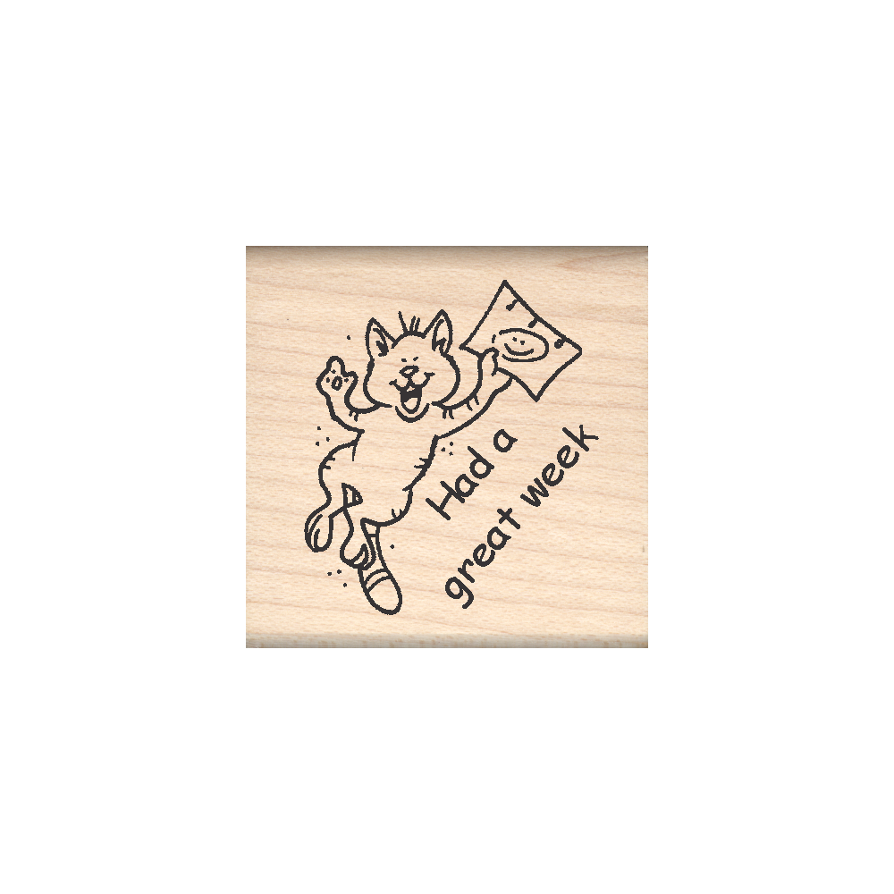 Had a Great Week Teacher Rubber Stamp 1.5" x 1.5" block