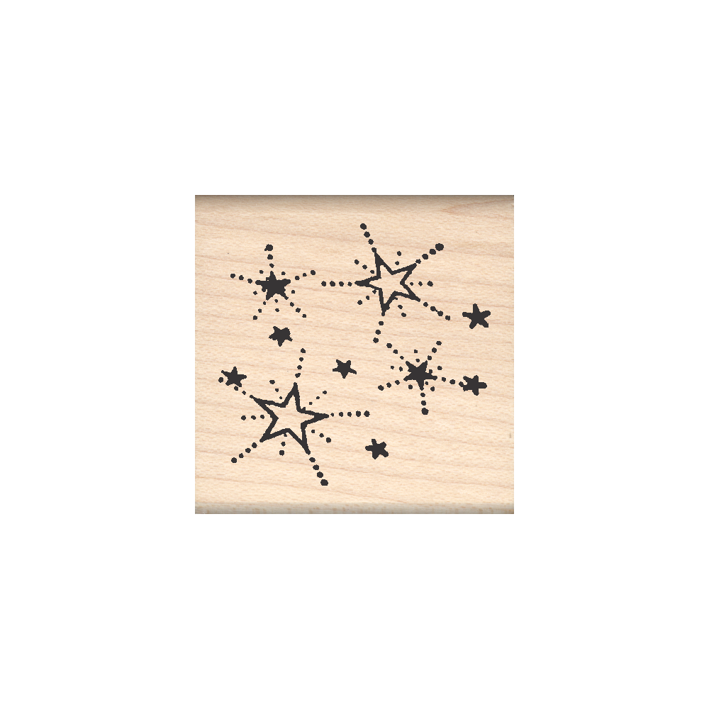 Stars Rubber Stamp 1.5" x 1.5" block