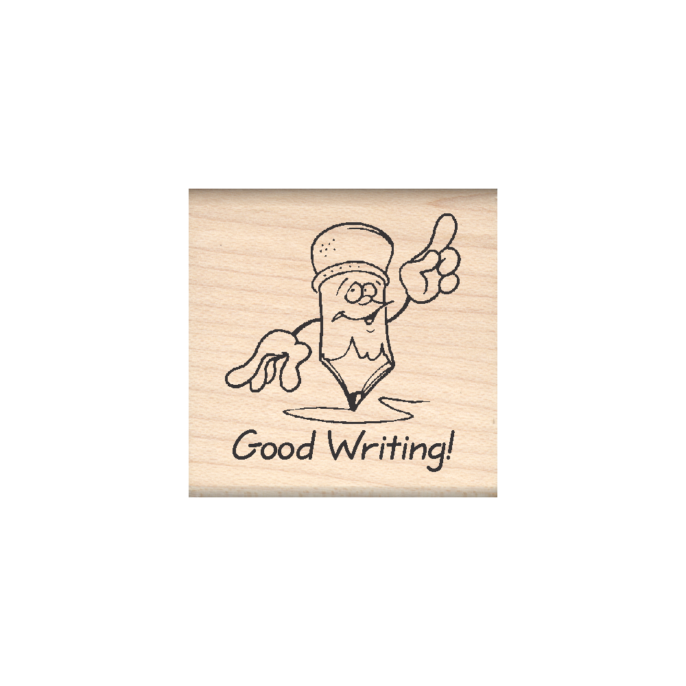 Good Writing Teacher Rubber Stamp 1.5" x 1.5" block