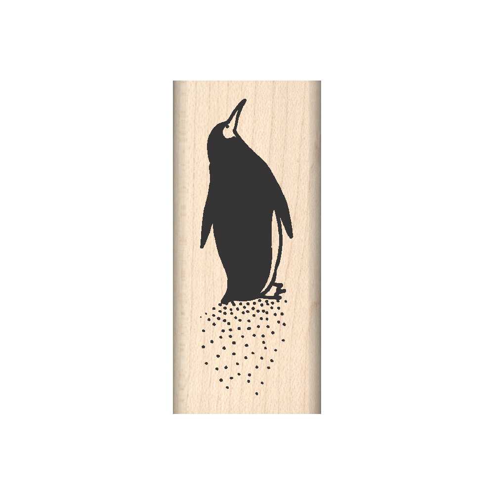 Penguin Rubber Stamp 1" x 2.25" block
